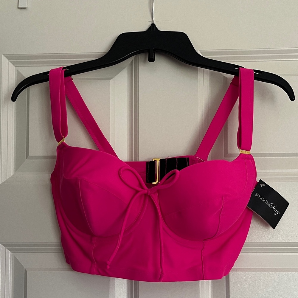 NWT Smart & Sexy Hot Pink Bikini Top